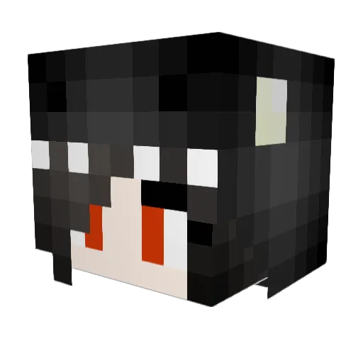 Kekolini Minecraft avatar head, 3D render