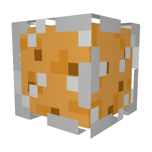 KeksGl4s Minecraft avatar head, 3D render