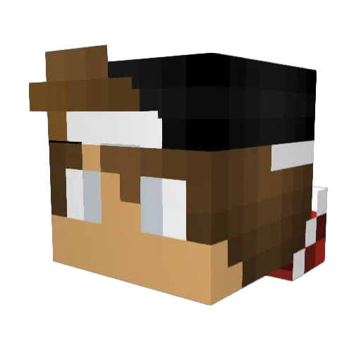 KeksHd2 Minecraft avatar head, 3D render