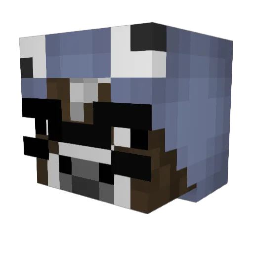 KeksKuh Minecraft avatar head, 3D render