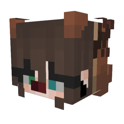 KeksMampfer Minecraft avatar head, 3D render