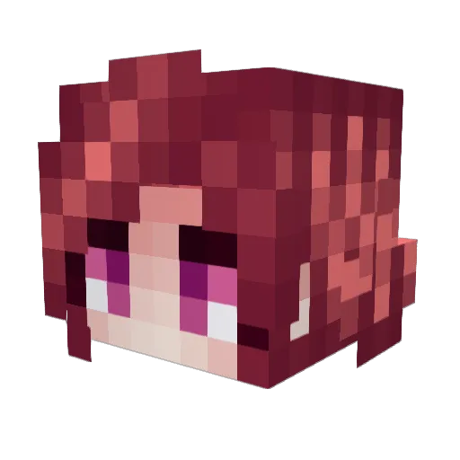 KeksMandarine Minecraft avatar head, 3D render