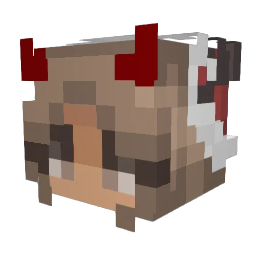 KekseGirl Minecraft avatar head, 3D render