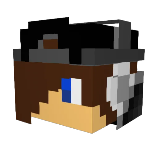 Keksfan123 Minecraft avatar head, 3D render