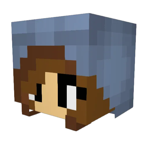 Keksfussel Minecraft avatar head, 3D render