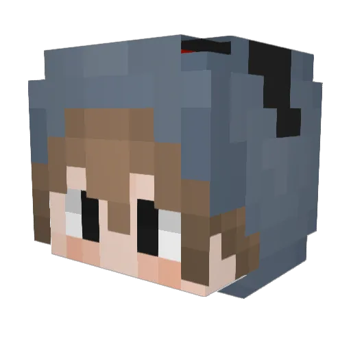Kekshunter Minecraft avatar head, 3D render