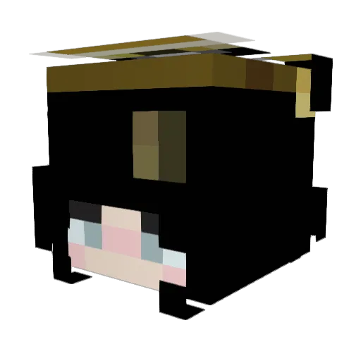 Keksi3 Minecraft avatar head, 3D render