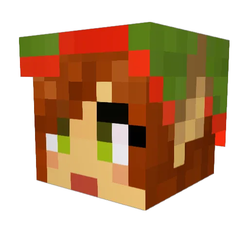KeksiHunter Minecraft avatar head, 3D render