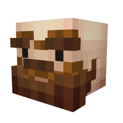 KeksiMonsuuni Minecraft avatar head, 3D render
