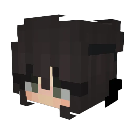 Keksimuss Minecraft avatar head, 3D render