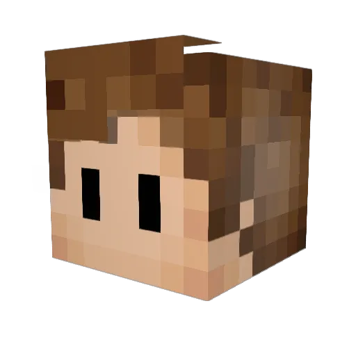 Kekskan Minecraft avatar head, 3D render