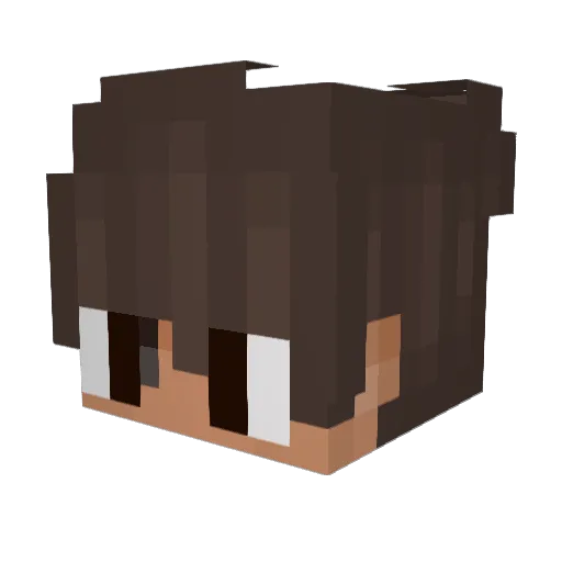 Kekslov Minecraft avatar head, 3D render