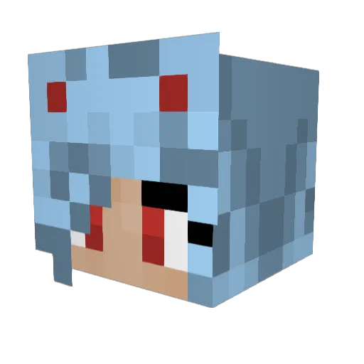 Keksmitschokoo Minecraft avatar head, 3D render