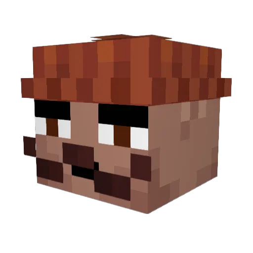 Keksoska Minecraft avatar head, 3D render