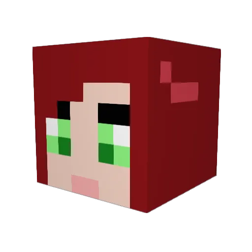 Keksrest Minecraft avatar head, 3D render