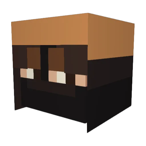 Keksvertrag Minecraft avatar head, 3D render