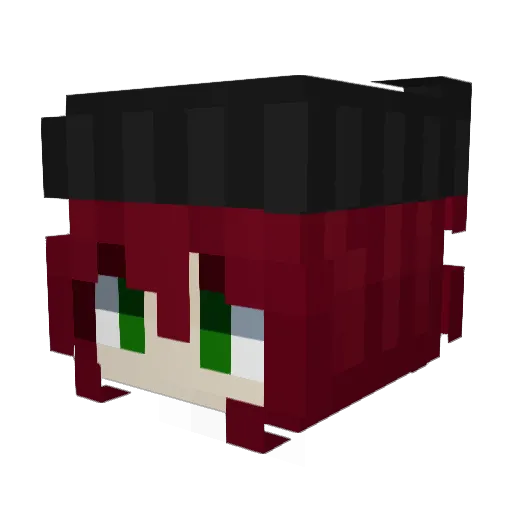 Kekufeg Minecraft avatar head, 3D render