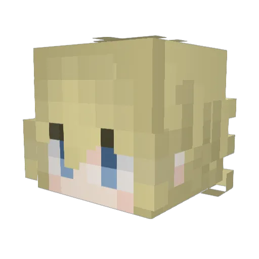 Kekuo Minecraft avatar head, 3D render