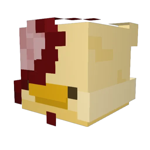 KekwDuck Minecraft avatar head, 3D render