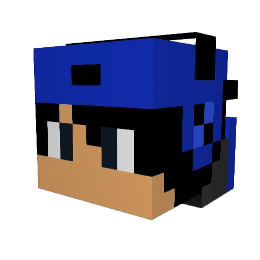 KelDizzy Minecraft avatar head, 3D render
