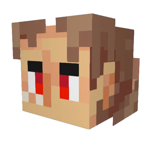KelSevi Minecraft avatar head, 3D render