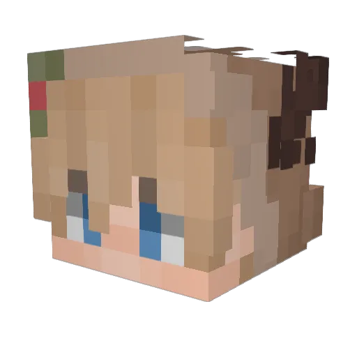 KelaiYinglan Minecraft avatar head, 3D render