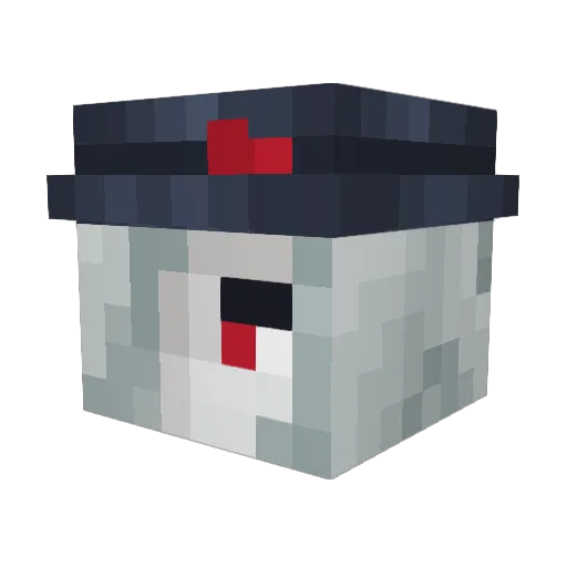 Kelamir Minecraft avatar head, 3D render