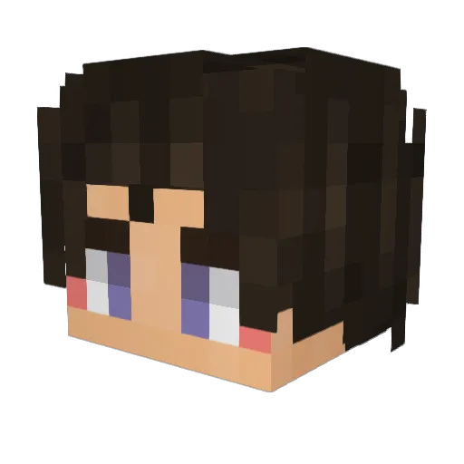 Kelania Minecraft avatar head, 3D render