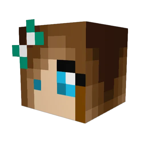 Kelaren Minecraft avatar head, 3D render