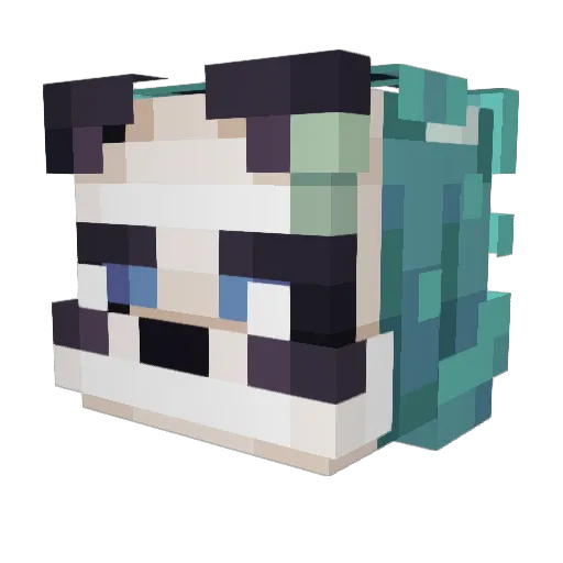 Kelawesome Minecraft avatar head, 3D render