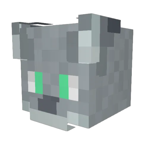 Kelazun Minecraft avatar head, 3D render