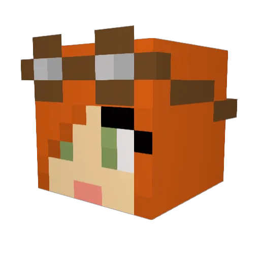 Kelbiebland Minecraft avatar head, 3D render
