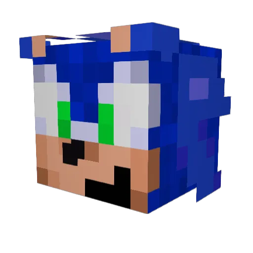 Kelbinoh Minecraft avatar head, 3D render