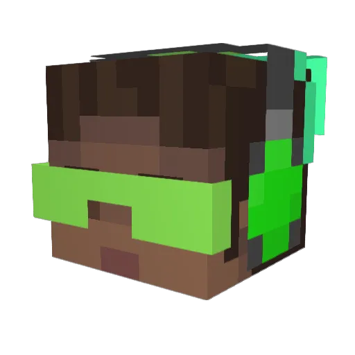 Kelci Minecraft avatar head, 3D render