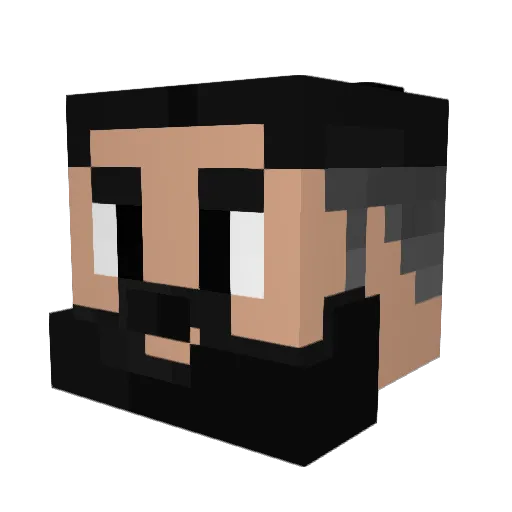 Keldahr Minecraft avatar head, 3D render