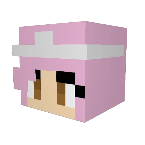 Kelehal Minecraft avatar head, 3D render