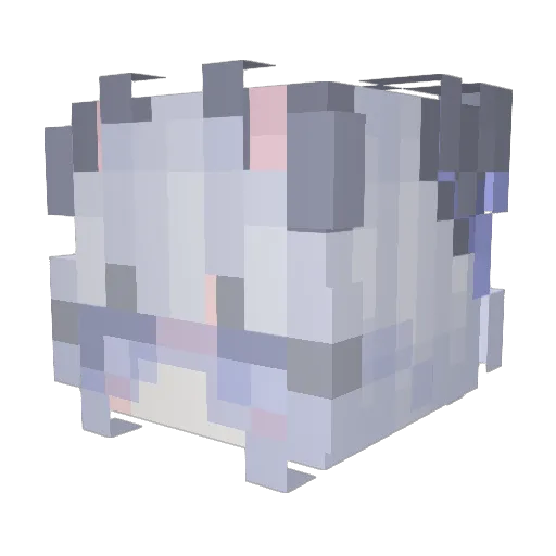 Keleio Minecraft avatar head, 3D render