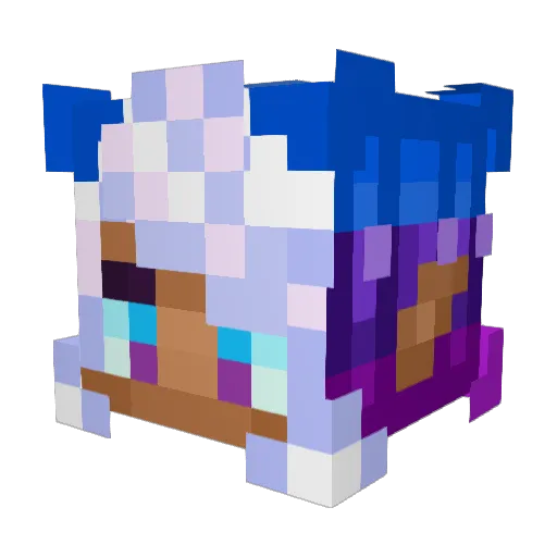 Kelepona Minecraft avatar head, 3D render