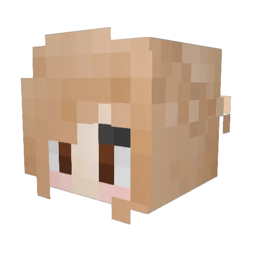 Keleria Minecraft avatar head, 3D render