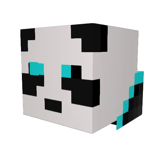 KelevrathePanda Minecraft avatar head, 3D render
