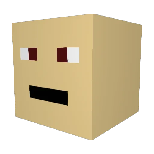 Kelf62 Minecraft avatar head, 3D render