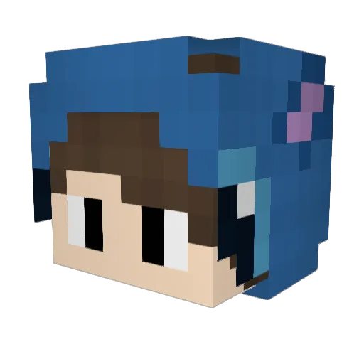 Keligan Minecraft avatar head, 3D render