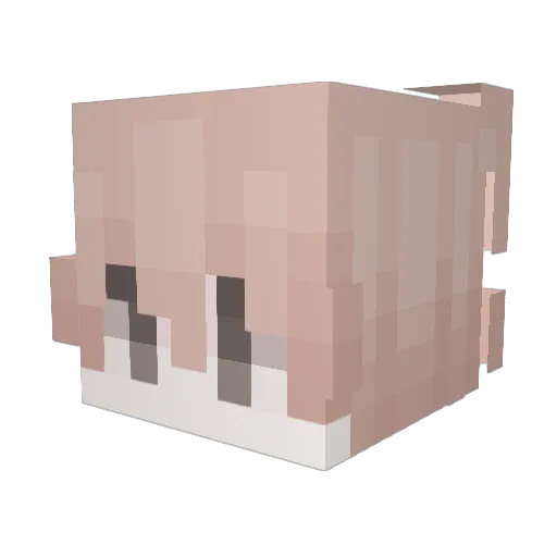 Kelilipan Minecraft avatar head, 3D render