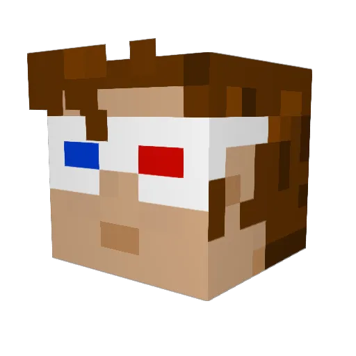 Kelindel Minecraft avatar head, 3D render