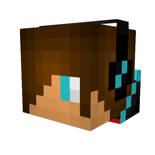 Kelindi Minecraft avatar head, 3D render