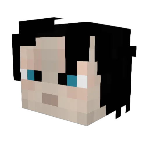 Keliuszel Minecraft avatar head, 3D render