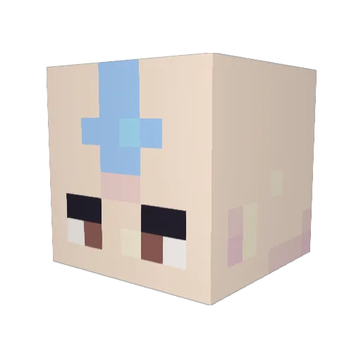 Keliyw Minecraft avatar head, 3D render