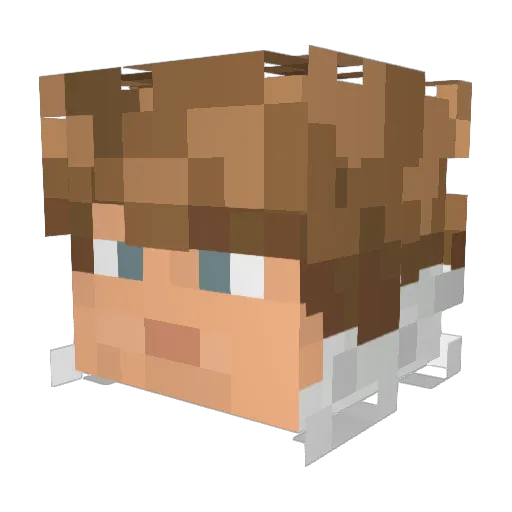 Kell123452 Minecraft avatar head, 3D render
