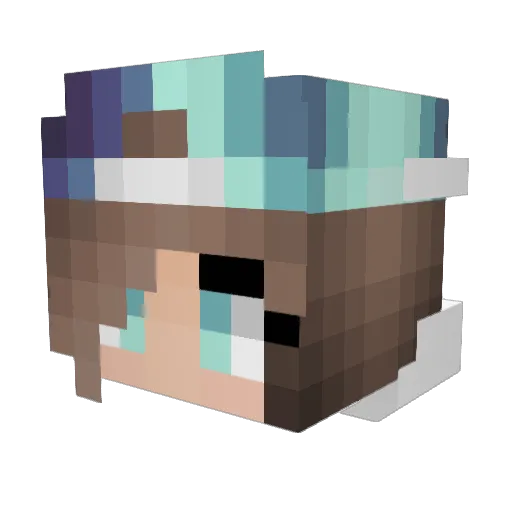 KellaPella Minecraft avatar head, 3D render