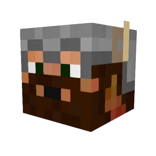 Kellaxe Minecraft avatar head, 3D render